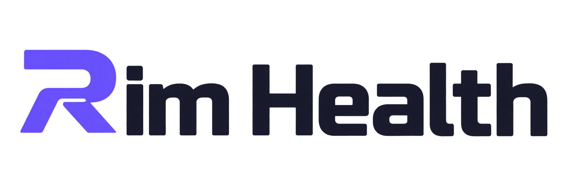 Rim Health logo with violet R icon